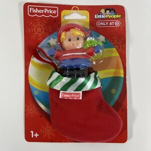 Fisher Price Little People Christmas Stocking Eddie Toy Holiday Boy Figure NEW